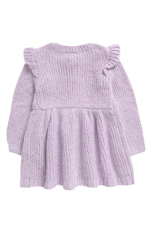 Nordstrom Cozy Sparkle Long Sleeve Knit Dress In Purple Petal