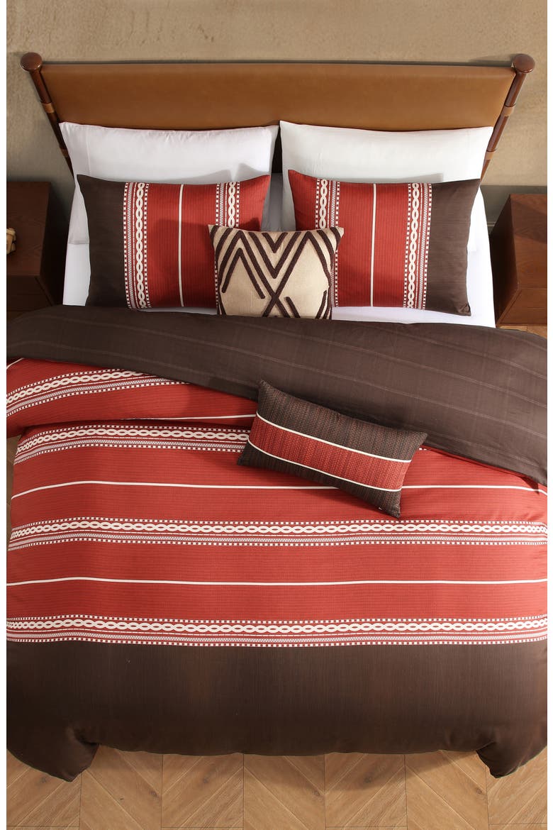 Terra Spice Reversible 5-Piece Comforter Set, Alternate, color, BROWN