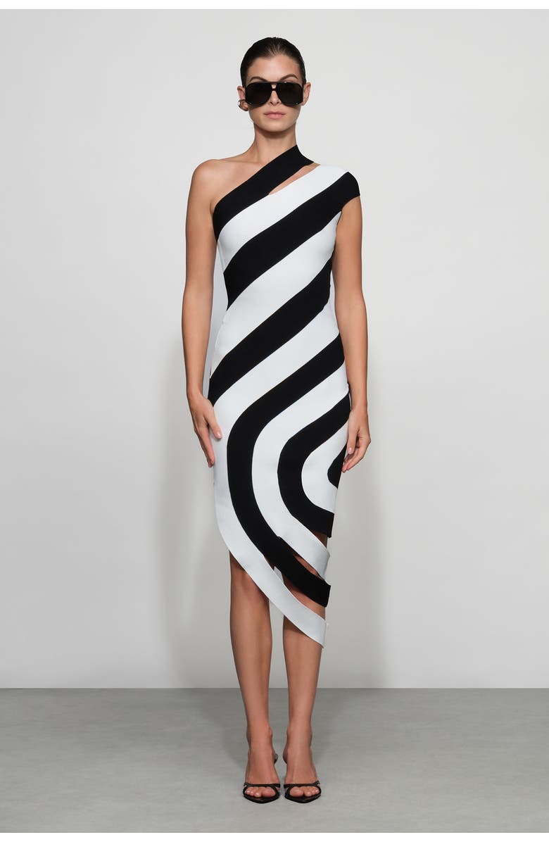 Et Ochs Stellan Knit Midi Dress, Main, color, Black/White