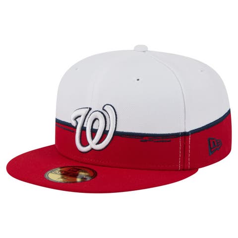 Men's New Era  Red/White Washington Nationals Paint Stroke 59FIFTY Fitted Hat