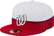 New Era Men's New Era Red/White Washington Nationals Paint Stroke 59FIFTY Fitted Hat