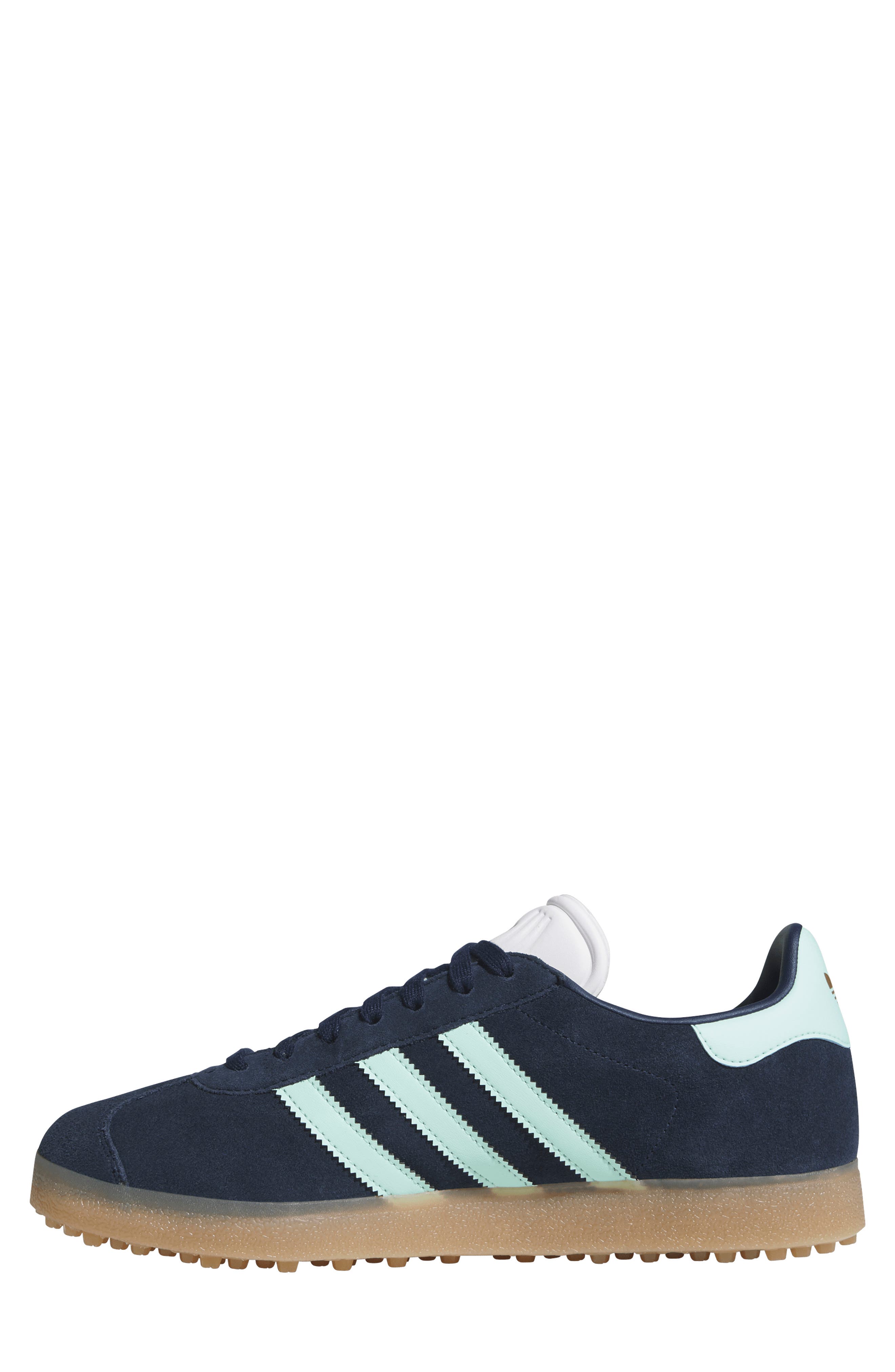 adidas Gazelle Golf Sneaker, Alternate, color, Indigo/ Mint/ White