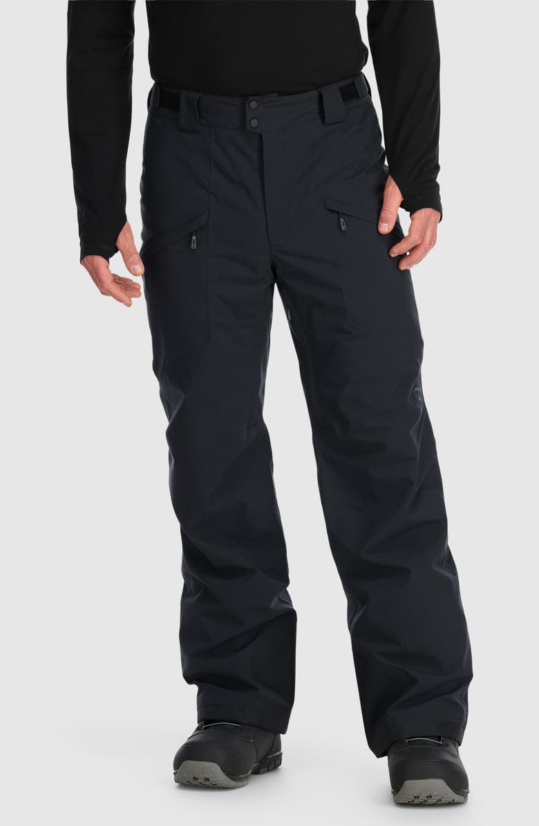 Outdoor Research Snowcrew Waterproof & Windproof Insulated Snow Pants, Main, color, Black