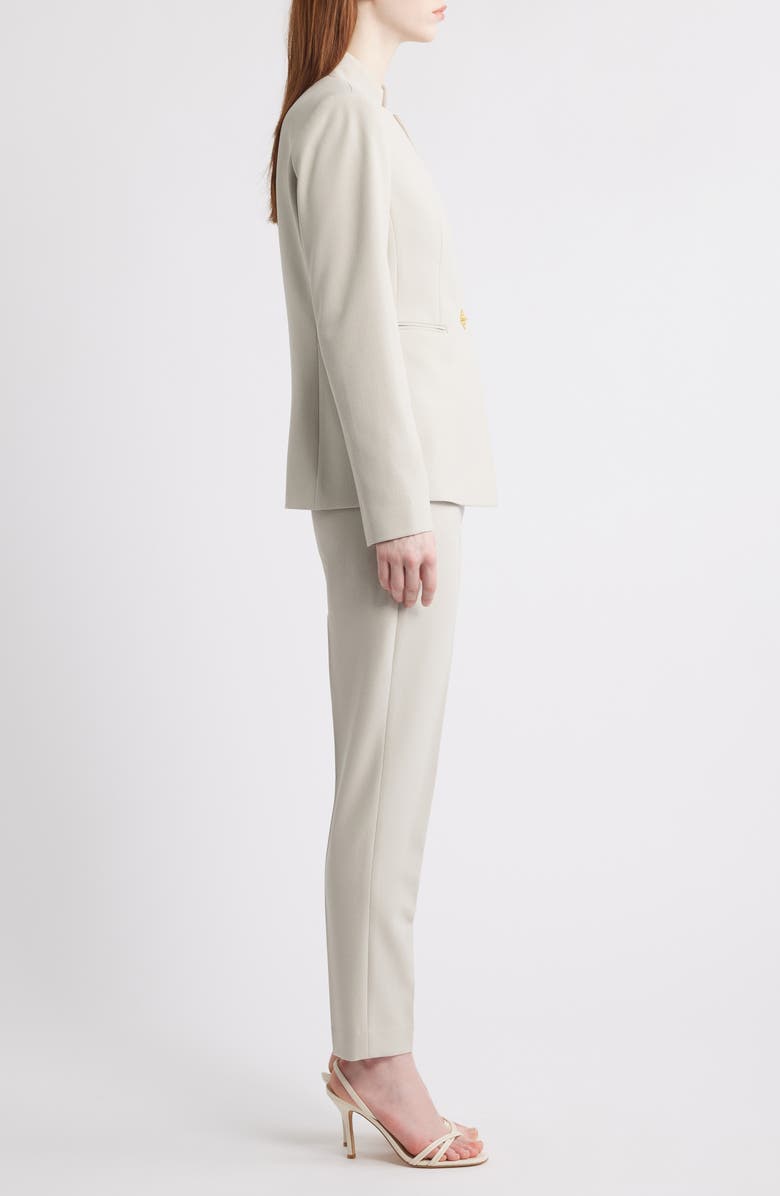 Tahari ASL Notch Neck One-Button Jacket, Alternate, color, Oatmeal