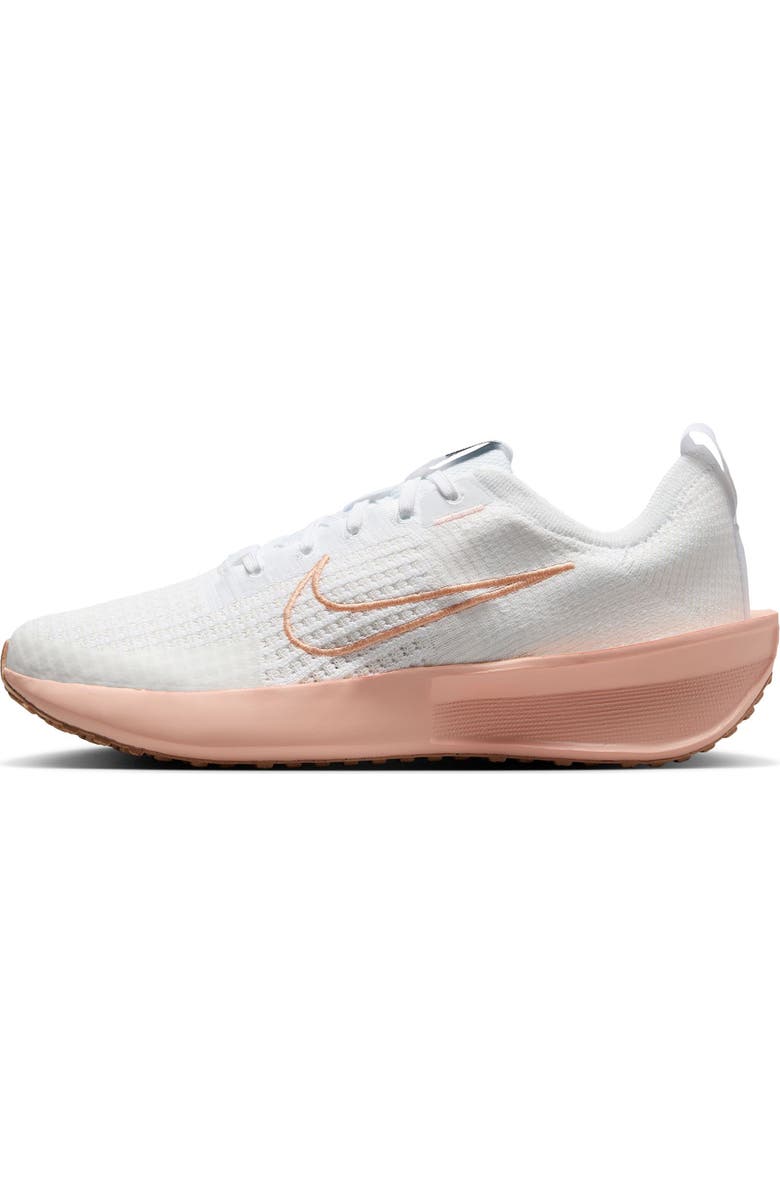 Nike Interact Run Running Shoe, Alternate, color, White/ Apricot/ Coral