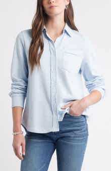 Caslon® French Terry Button-Up Shirt