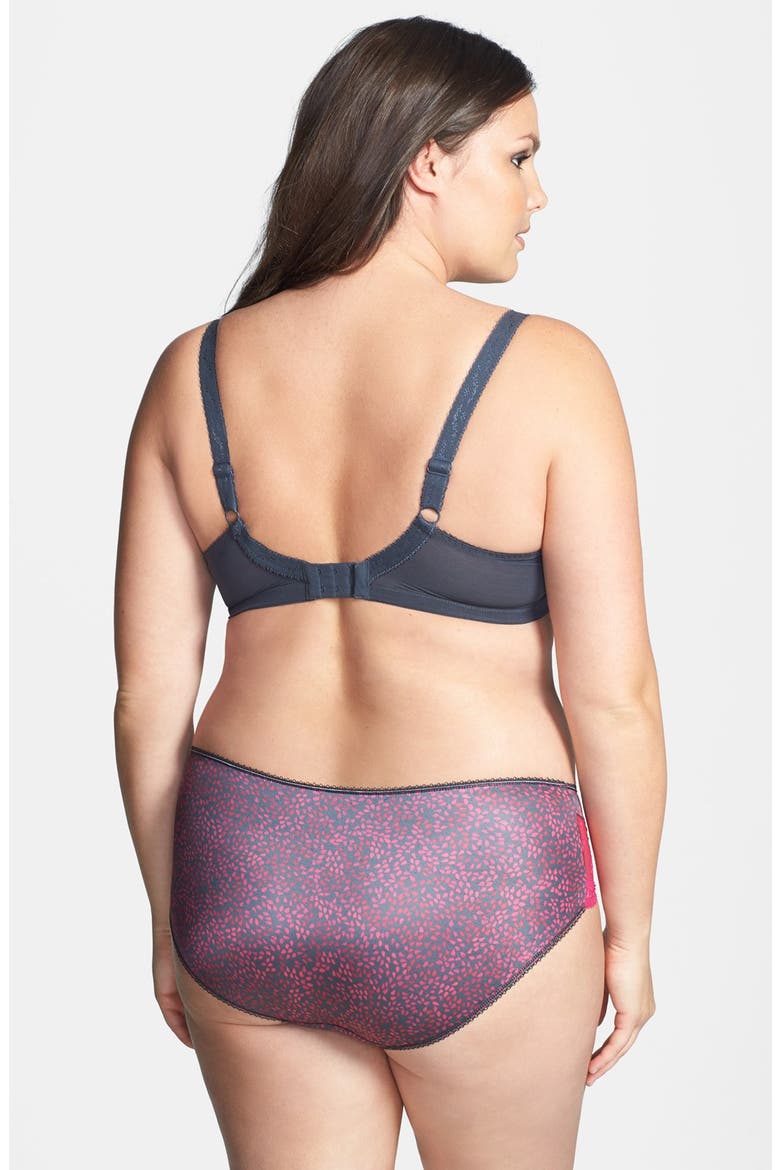 'Jocelyn' Underwire Plunge Bra, Alternate, color, CHARCOAL