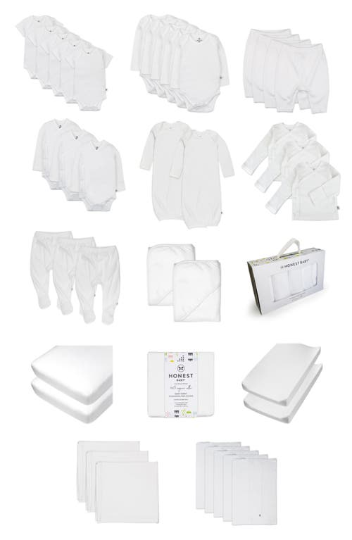 HONEST BABY 50-Piece Oh Baby Organic Cotton Gift Set in Pure White  product
