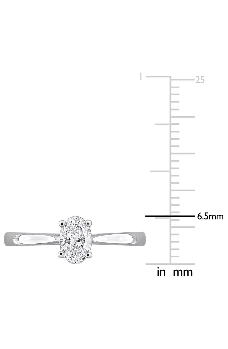 Created Forever Oval Lab Grown Diamond Solitaire Ring, Alternate, color, 