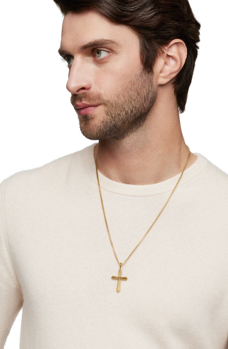 David Yurman Roman XL Cross Amulet in 18K Yellow Gold, Alternate, color,