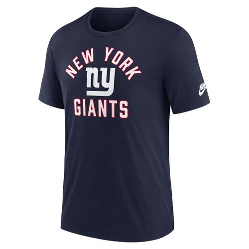 Nike Navy New York Giants Favorable Timeline Tri-blend T-shirt In Blue