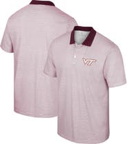 COLOSSEUM Men's Colosseum White Virginia Tech Hokies Print Stripe Polo
