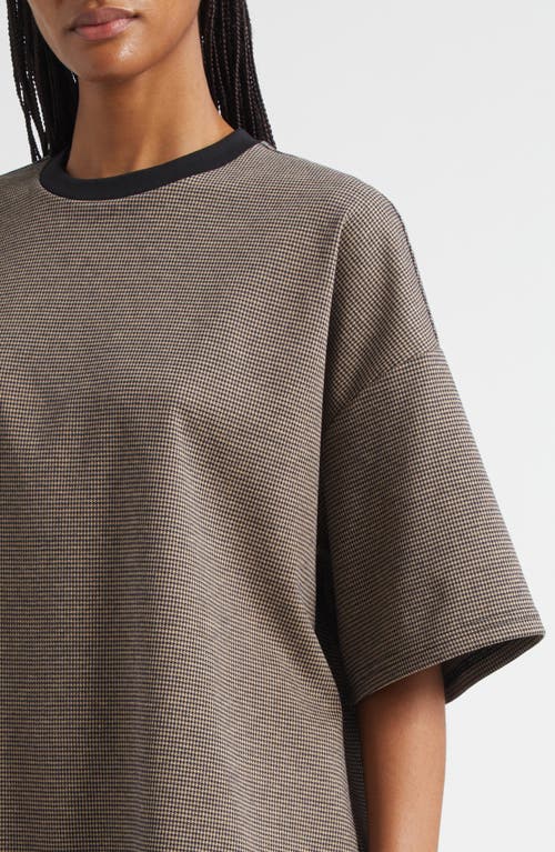 Staud Capsule Houndstooth Top In Burgundy