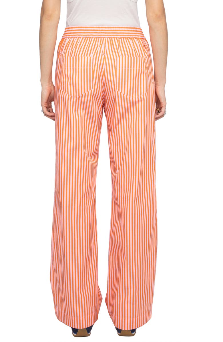 Zadig & Voltaire Poma Pop Raye Wide Leg Pants, Alternate, color, Lady