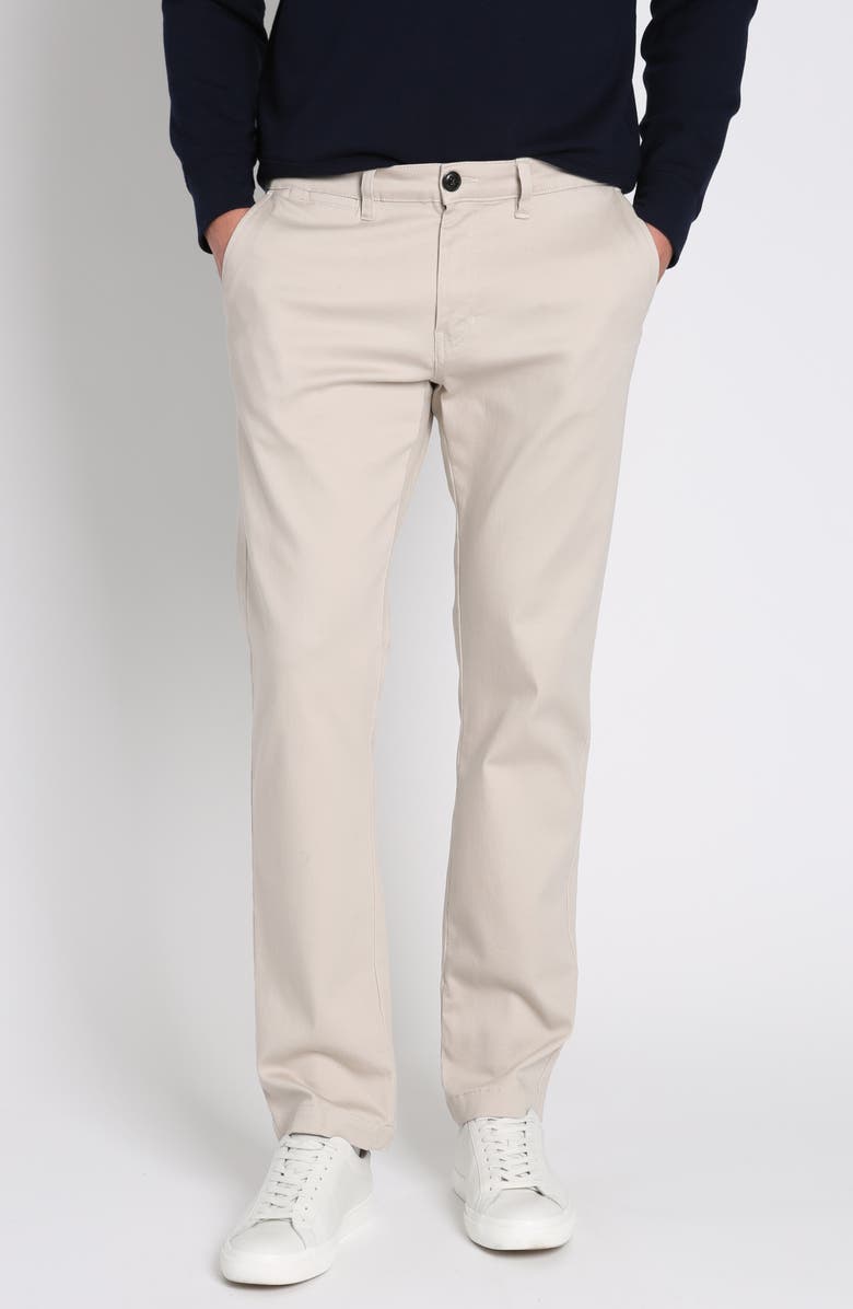 JACHS East Hampton Stretch Twill Chinos, Main, color, Stone