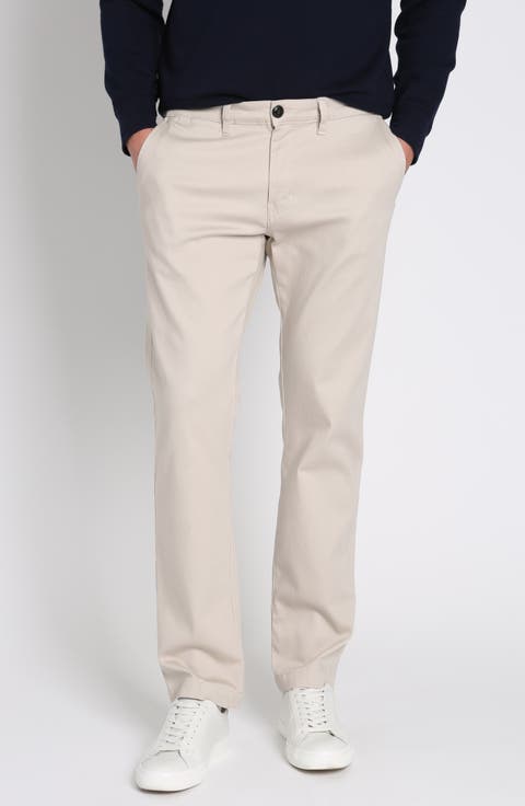Bergamo Sand Cotton and Linen Stretch Chino - Custom Fit Pants