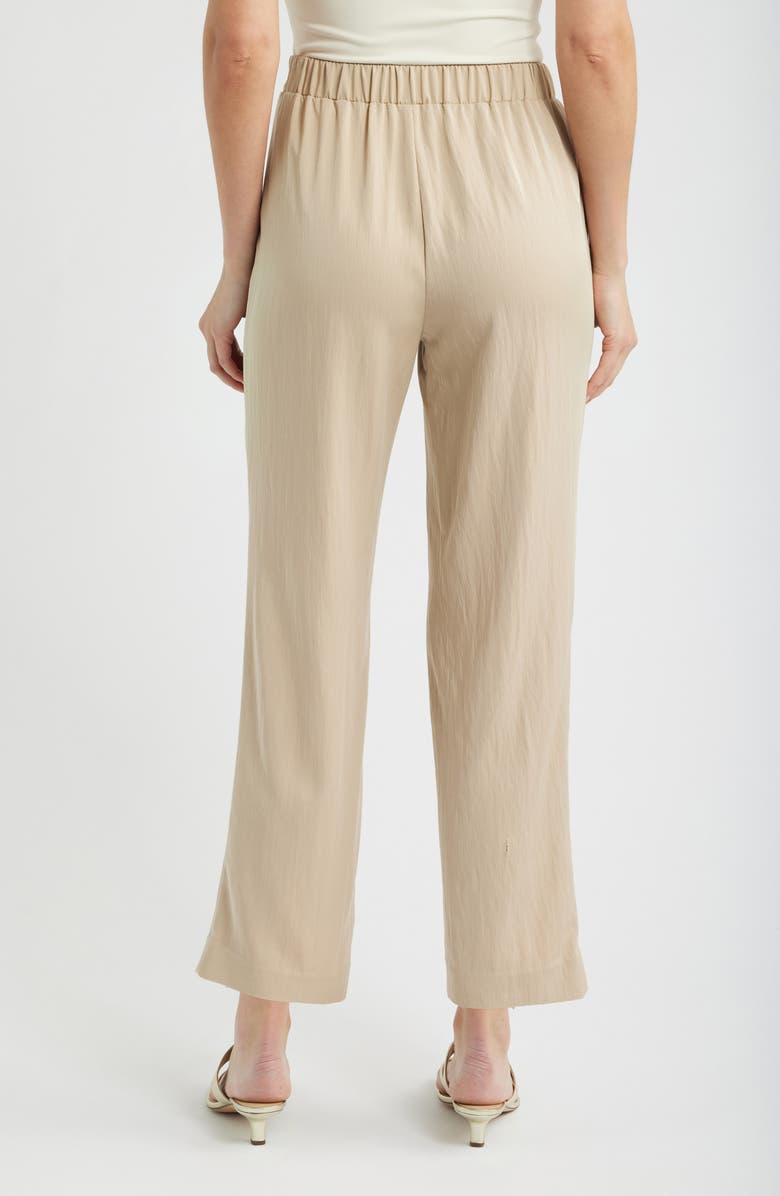 Anne Klein Tie Waist Crop Pants, Alternate, color, Safari