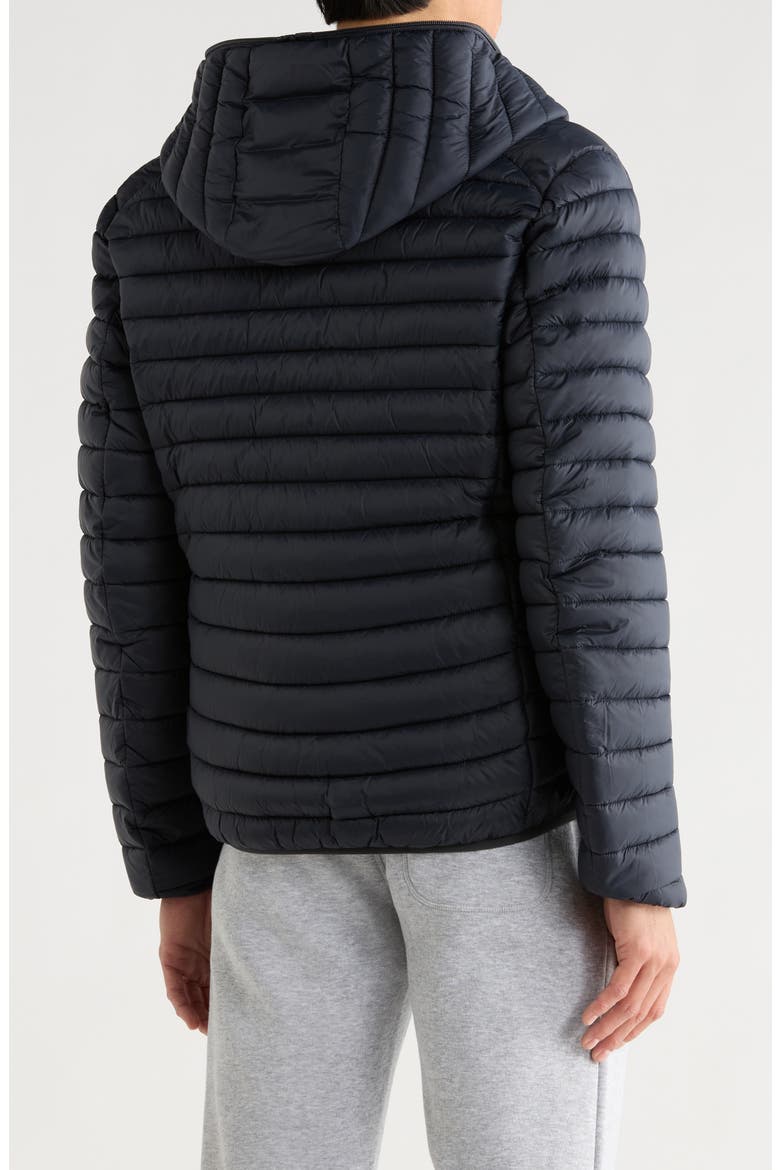 Luca Water Resistant Hooded Packable Puffer Jacket, Alternate, color, GREY BLACK