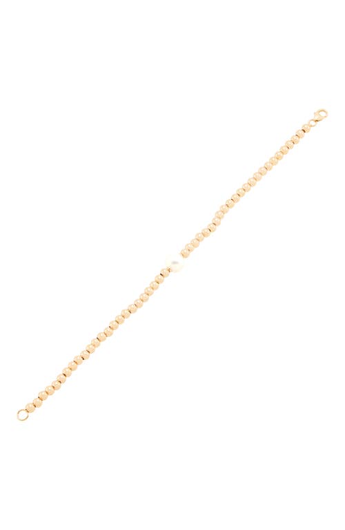 Frankie & Zoe 8mm Pearl Beaded Bracelet In Gold