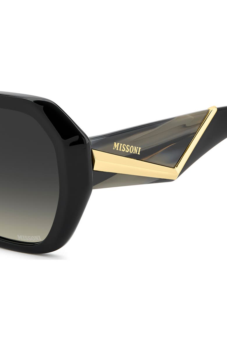 Missoni 55mm Gradient Geometric Sunglasses, Alternate, color, Black/ Greybrown Ds