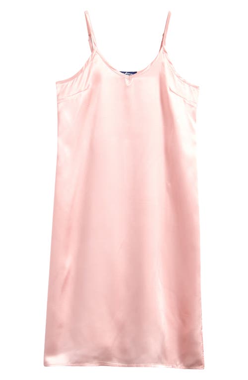 Shop Freshman Kids' Satin Slipdress & Sweater Set In Peachy Keen