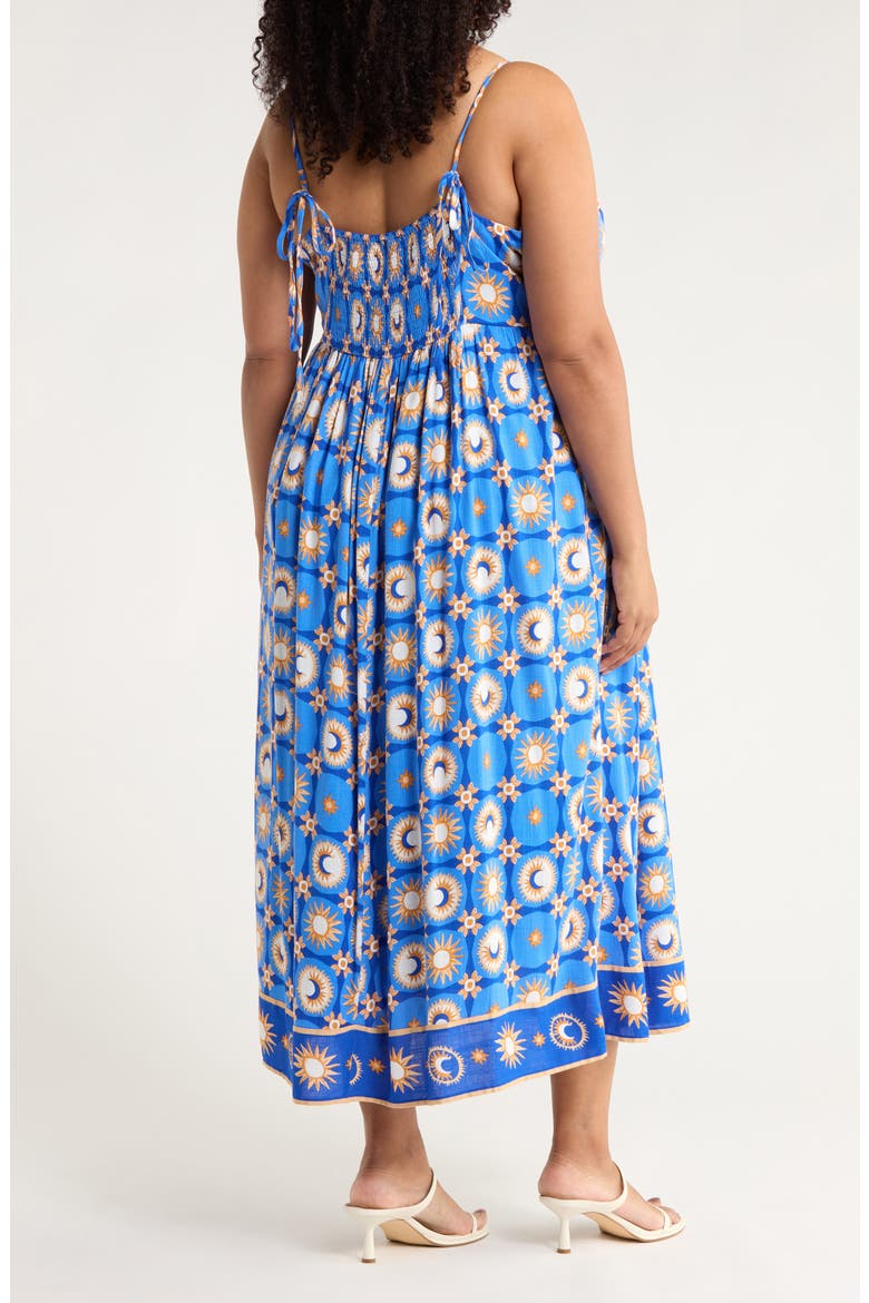 Moonshine Senia Midi Sundress, Alternate, color, YELLOW-BLUE-MULTI