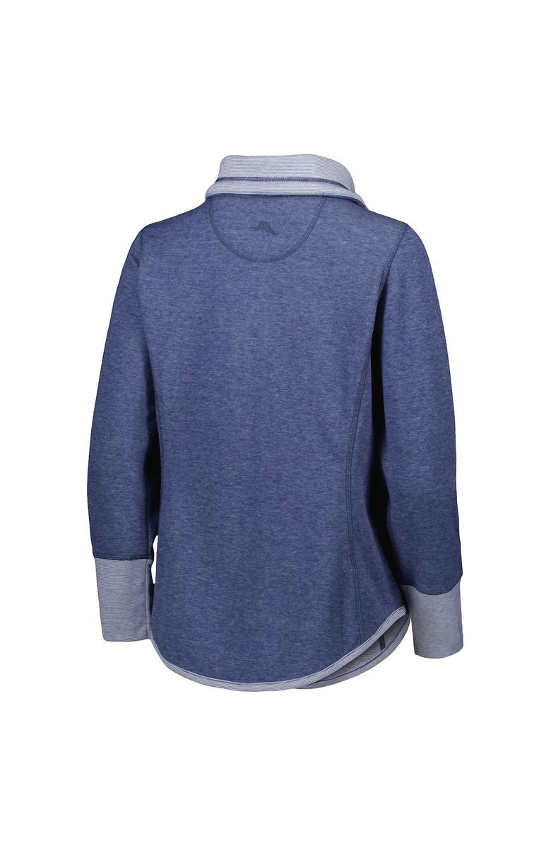 Tommy Bahama Women's Tommy Bahama Heathered Navy Dallas Cowboys Sport Sun Fade Full-Zip Sweatshirt, Alternate, color, Heather Navy