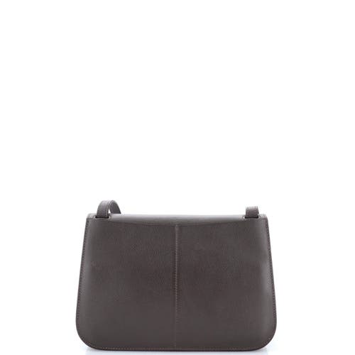 Pre-owned Hermes Hermes Halzan Bag Evercolor 25 In Gray