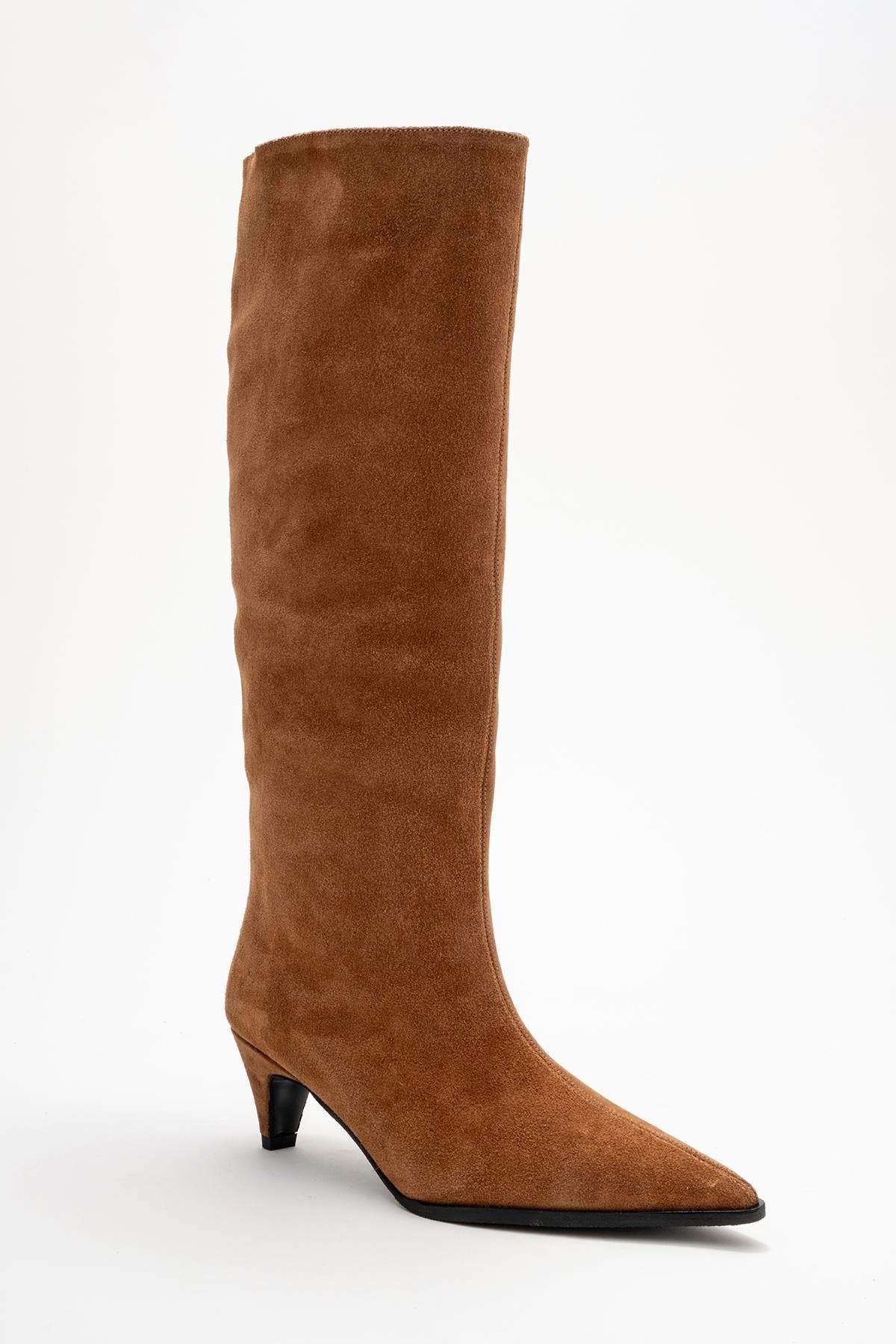 Cognac Suede Leather