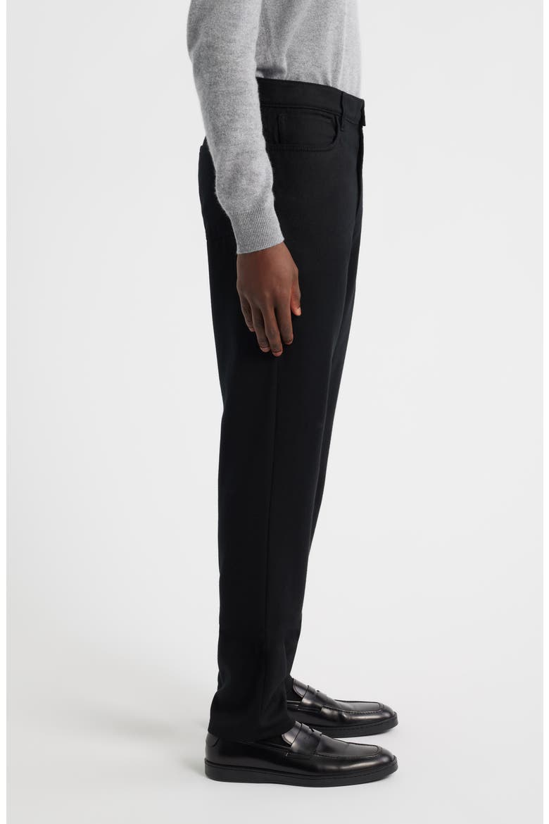 Lightweight Regular Fit Wool Flannel Pants, Alternate, color, BLACK
