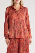 L'AGENCE Argo Paisley Button-Up Shirt