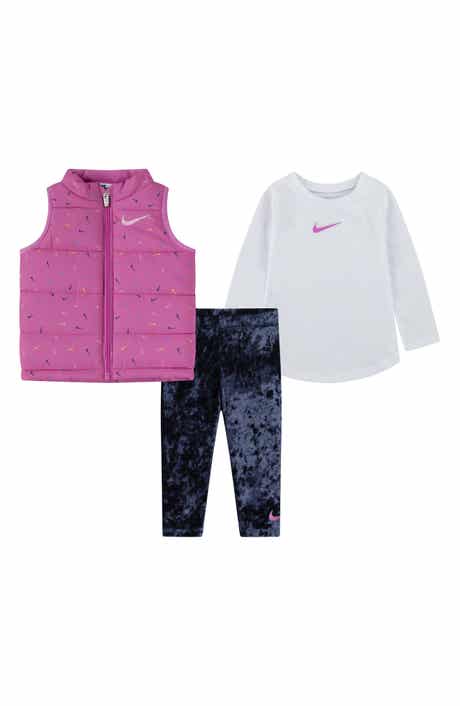 Nike Swoosh Vest, Long Sleeve T-Shirt & Leggings Set