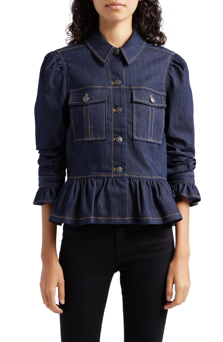 Cinq à Sept Delanie Denim Jacket, Main, color, Indigo