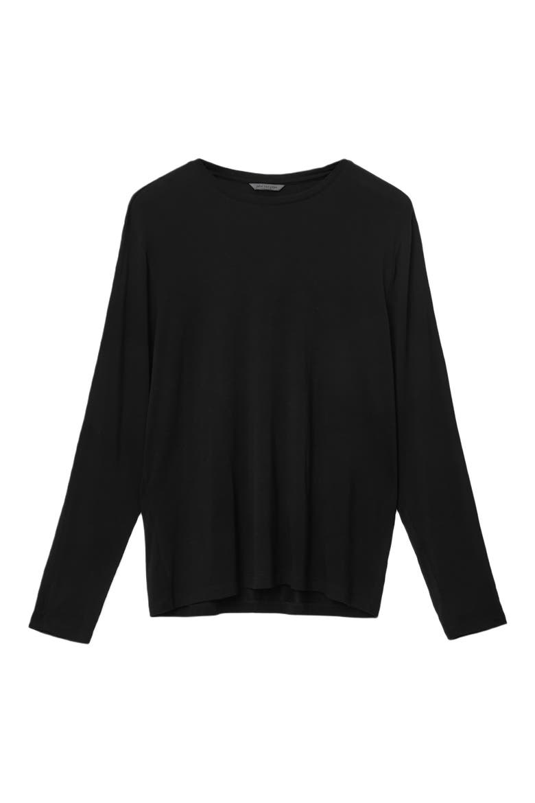 Clemente Lyocell & Wool Long Sleeve T-Shirt, Alternate, color, BLACK