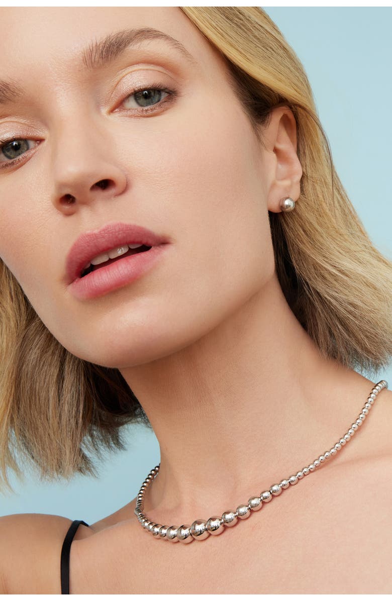 Oradina Sterling Silver Belle of the Ball Studs, Alternate, color, Silver