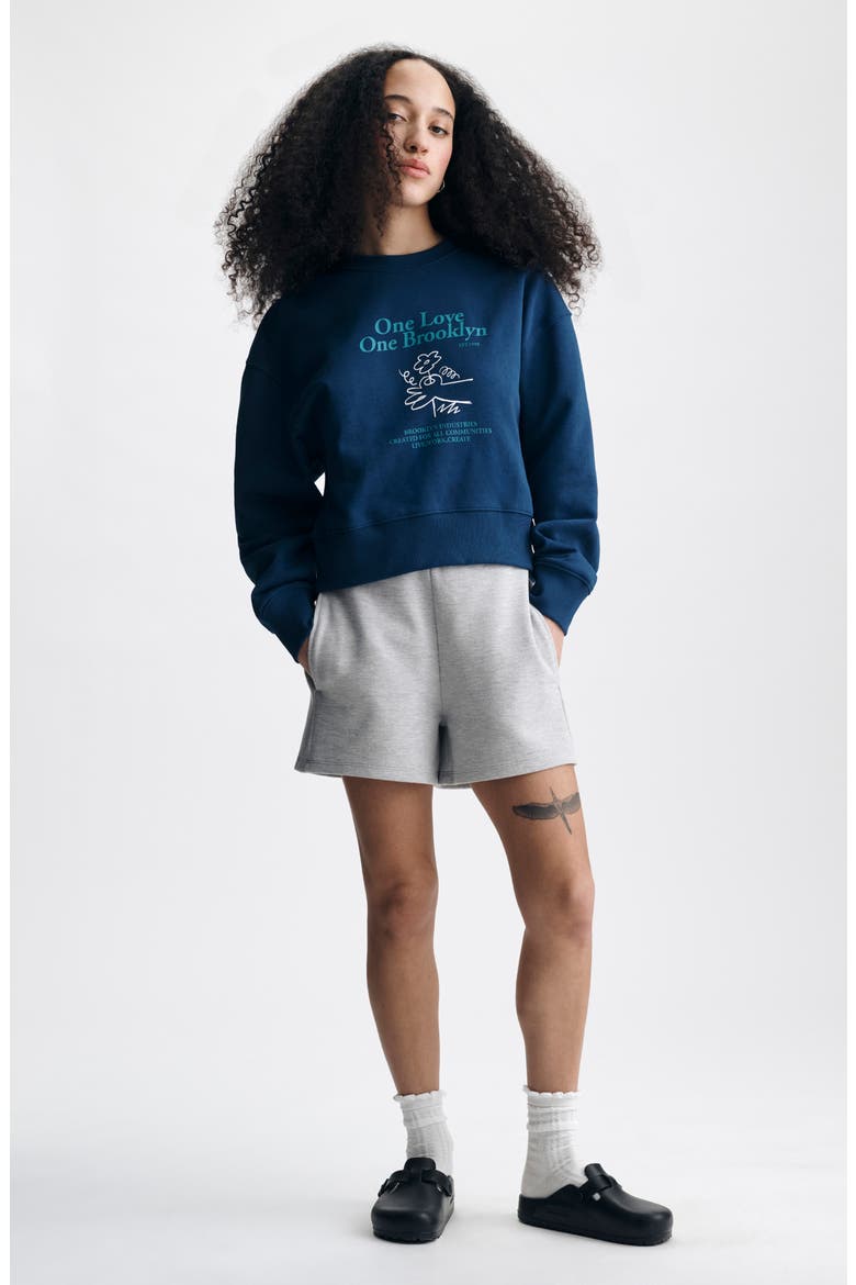 Graphic Sweatshirt, Alternate, color, NAVY PEONY