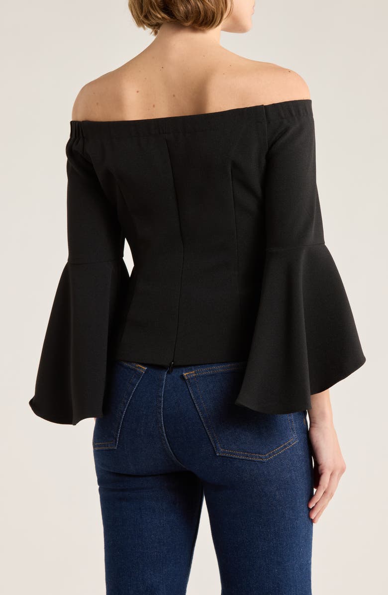 Eliza J Off the Shoulder Bell Sleeve Top, Alternate, color, 