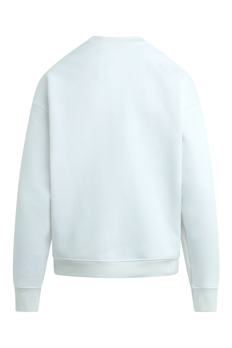 Collegiate Cotton Blend Sweatshirt, Alternate, color, SUGAR/ BURGUNDY