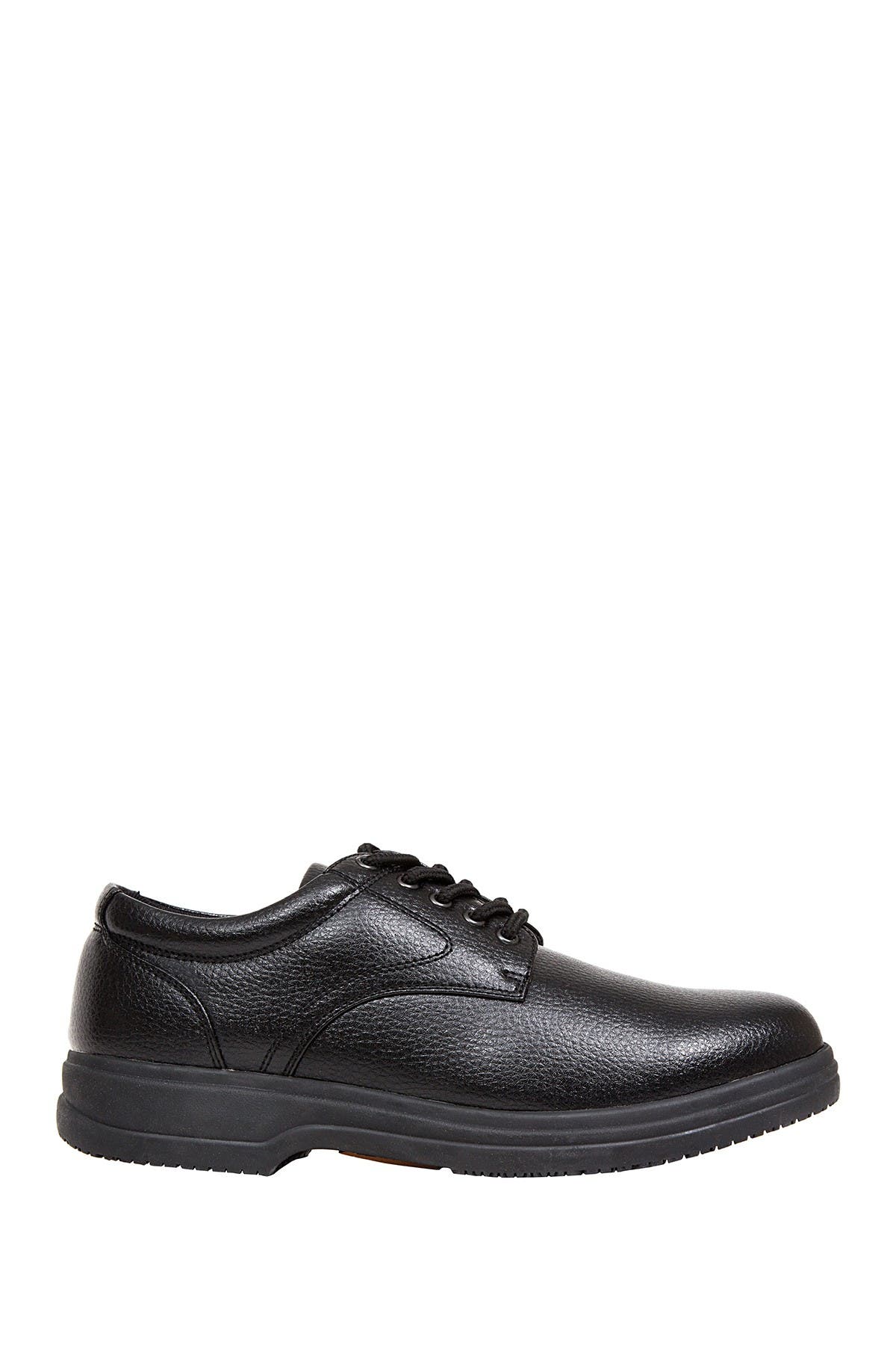 Deer Stags Service Faux Leather Derby - Wide Width Available, Alternate, color, Black