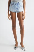 DIESEL® De-Lunar Frayed Hem Denim Shorts