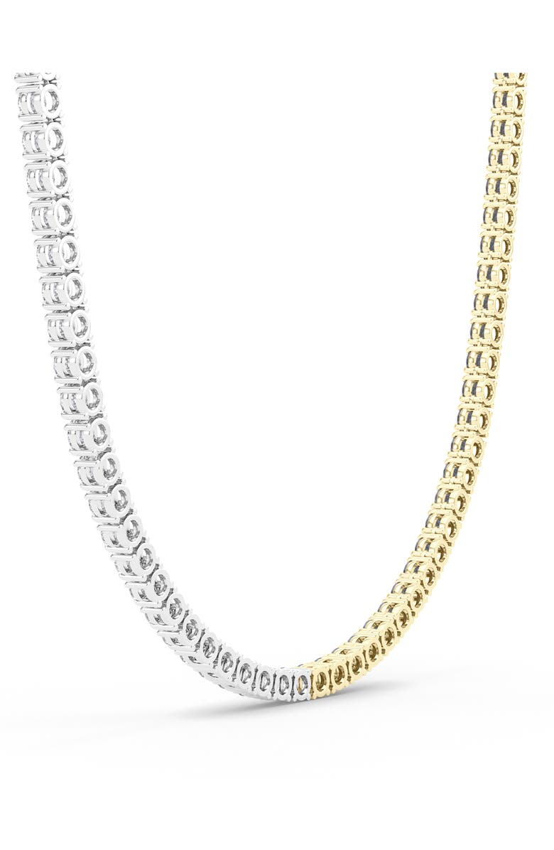 HauteCarat Black & White Lab Grown Diamond Necklace, Alternate, color, 18K White Gold