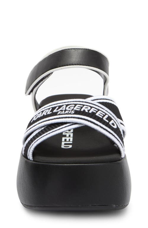 Karl Lagerfeld Paris Meddi Platform Sandal In Black