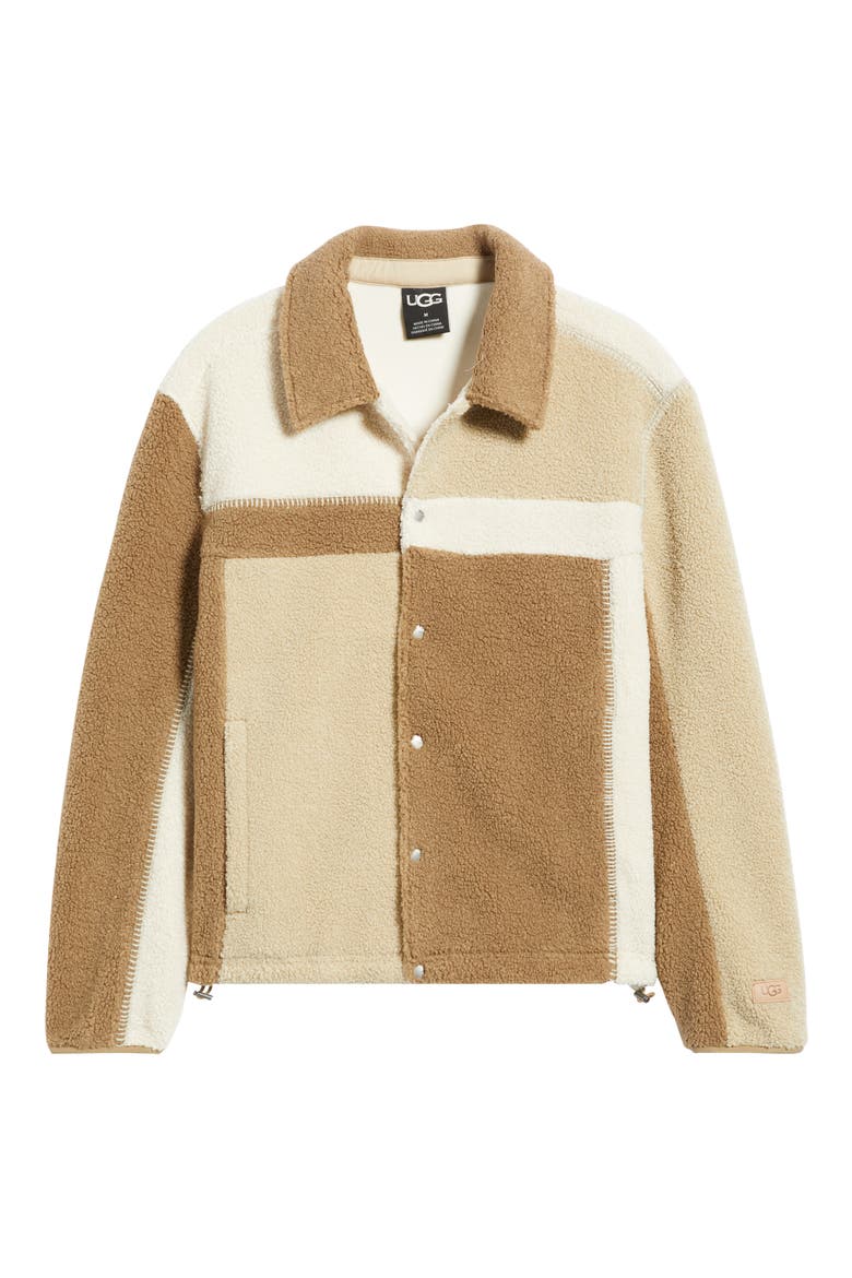 Lachlan UGGfluff Shirt Jacket, Alternate, color, SAND MULTI