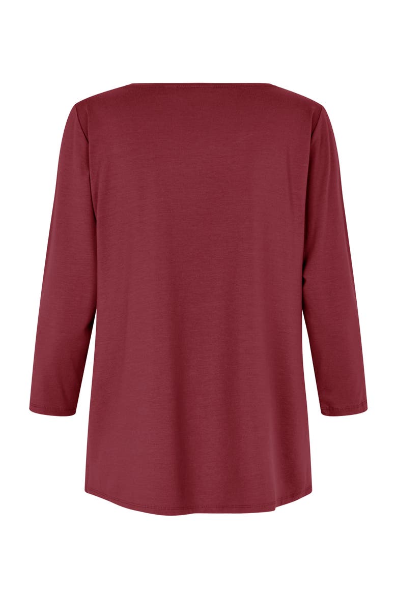 MaCecille 3/4 Sleeve T-Shirt, Alternate, color, Tawny Port