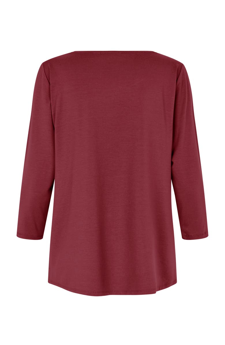 Masai Copenhagen MaCecille 3/4 Sleeve Top, Alternate, color, Tawny Port
