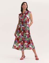 Finery London Alida Floral Midi Shirt Dress