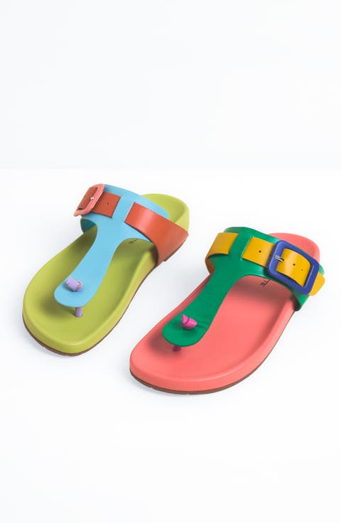 Misty Multicolor Footbed Thong Sandal