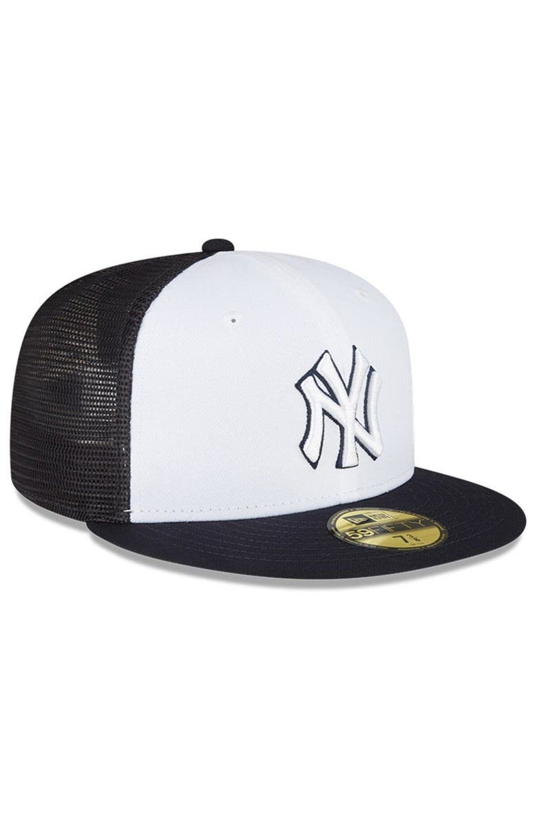 New Era Men's New Era White/Navy New York Yankees 2023 On-Field Batting Practice 59FIFTY Fitted Hat, Alternate, color, White
