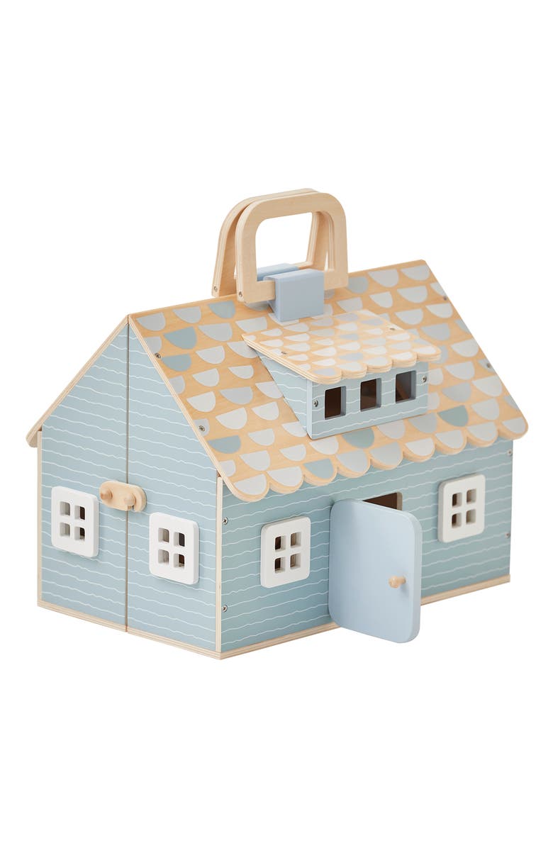 Teamson Kids Olivia's World Portable Dollhouse Playset, Alternate, color, Gray/ Wood