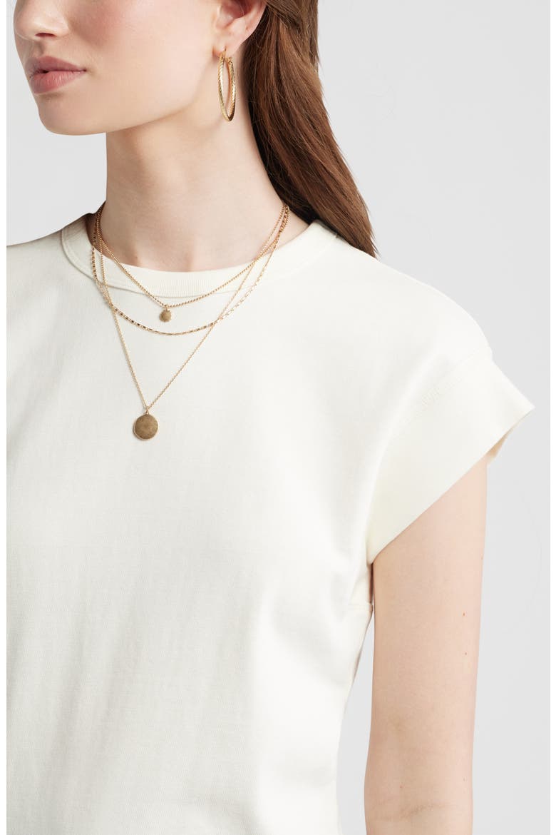 Drop Shoulder T-Shirt, Alternate, color, IVORY EGRET
